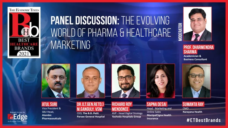 Panel discussion on the evolving world of pharma and healthcare marketing at ET Best Healthcare Brands 2021